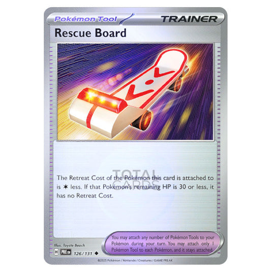 Rescue Board 126 Reverse Holo Poke Ball card from the Pokemon set Prismatic Evolutions