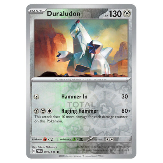 Duraludon 069 Reverse Holo card from the Pokemon set Prismatic Evolutions