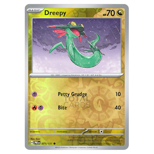 Dreepy 071 Reverse Holo card from the Pokemon set Prismatic Evolutions