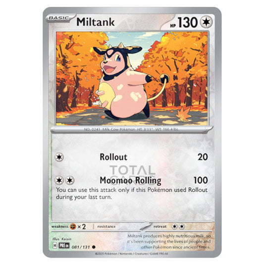 Miltank 081 Reverse Holo card from the Pokemon set Prismatic Evolutions