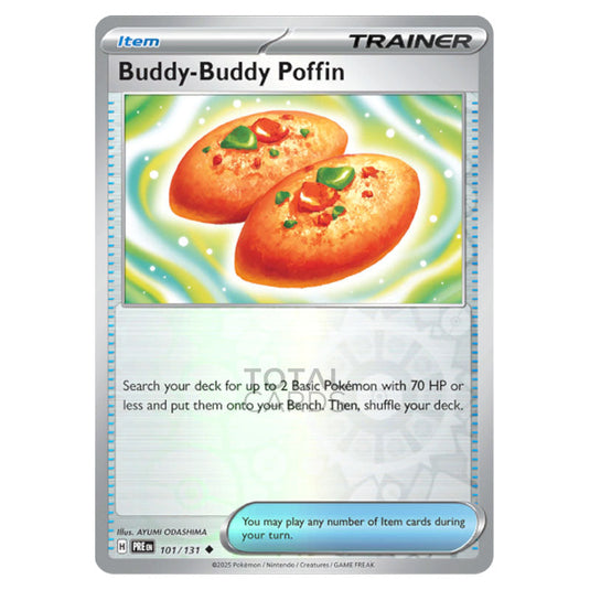 Buddy-Buddy Poffin 101 Reverse Holo card from the Pokemon set Prismatic Evolutions