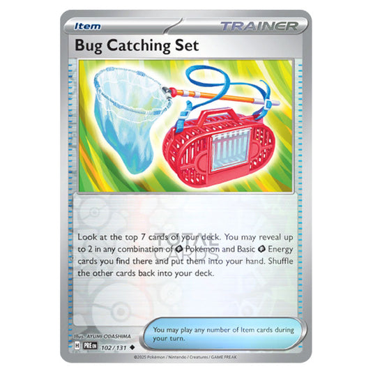 Bug Catching Set 102 Reverse Holo card from the Pokemon set Prismatic Evolutions