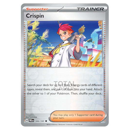 Crispin 105 Reverse Holo card from the Pokemon set Prismatic Evolutions