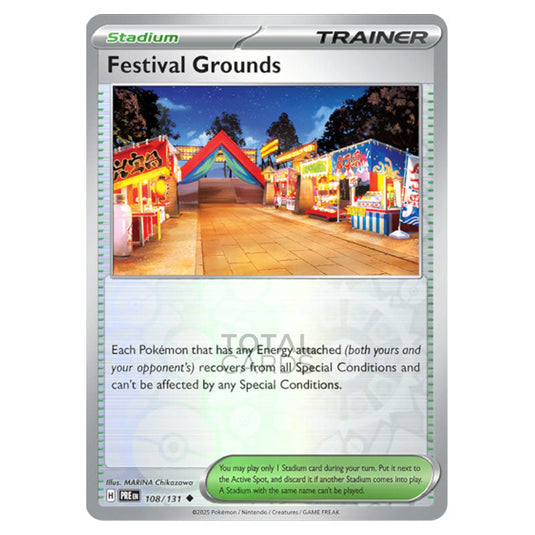 Festival Grounds 108 Reverse Holo card from the Pokemon set Prismatic Evolutions