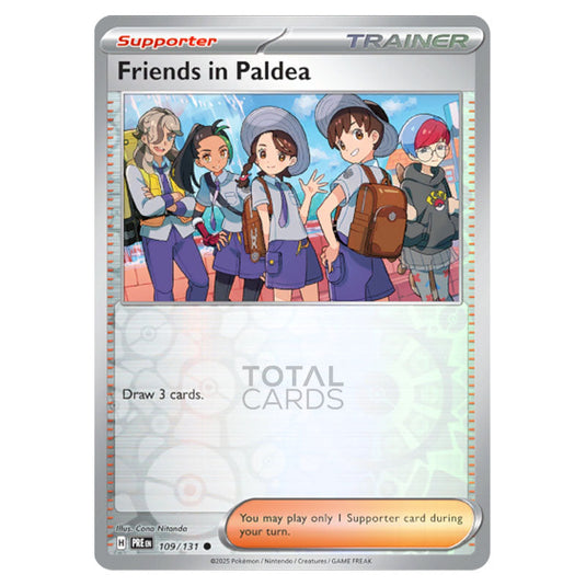 Friends in Paldea 109 Reverse Holo card from the Pokemon set Prismatic Evolutions