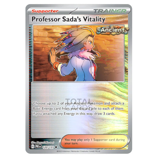 Professor Sada's Vitality 120 Reverse Holo card from the Pokemon set Prismatic Evolutions