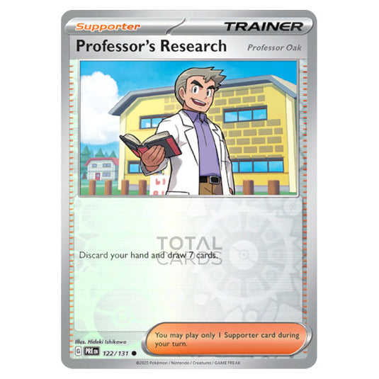 Professor's Research [Professor Oak] 122 Reverse Holo card from the Pokemon set Prismatic Evolutions