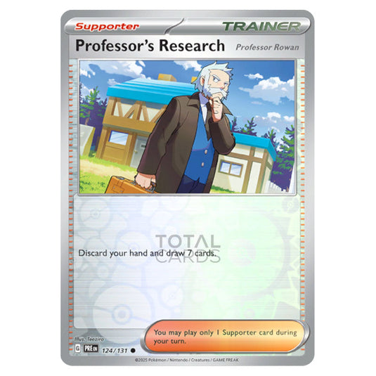 Professor's Research [Professor Rowan] 124 Reverse Holo card from the Pokemon set Prismatic Evolutions