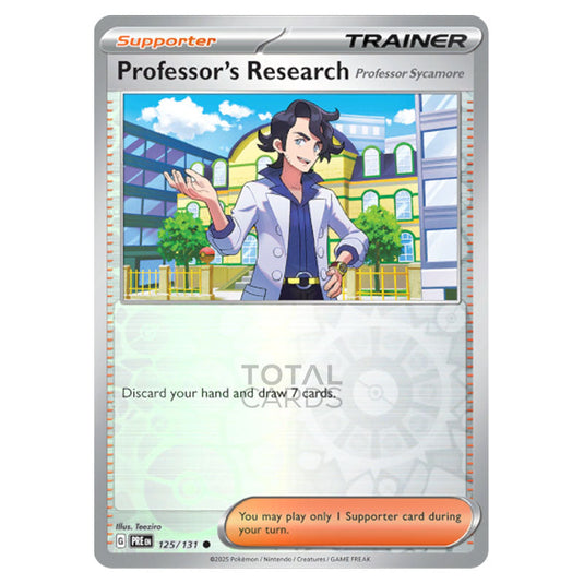 Professor's Research [Professor Sycamore] 125 Reverse Holo card from the Pokemon set Prismatic Evolutions
