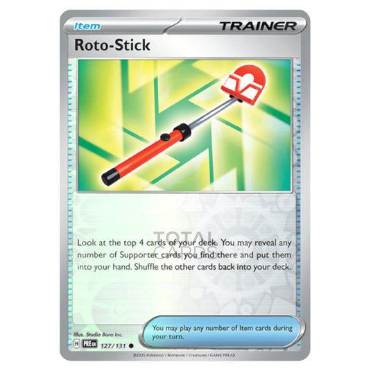 Roto-Stick 127 Reverse Holo card from the Pokemon set Prismatic Evolutions
