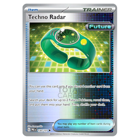 Techno Radar 130 Reverse Holo card from the Pokemon set Prismatic Evolutions