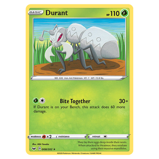 Pokemon - Sword & Shield - Base Set - Durant - 008/202