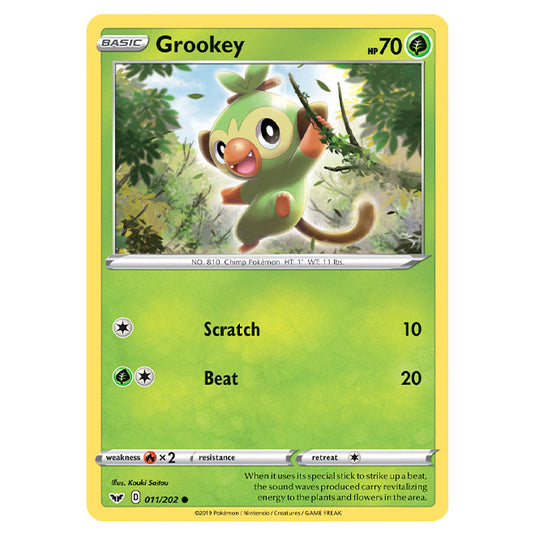 Pokemon - Sword & Shield - Base Set - Grookey - 011/202