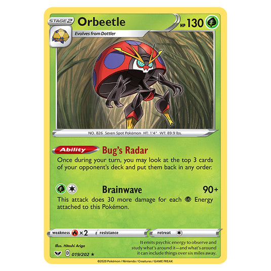 Pokemon - Sword & Shield - Base Set - Orbeetle - 019/202