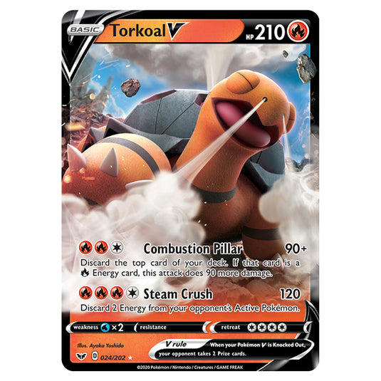 Pokemon - Sword & Shield - Base Set - Torkoal-V - 024/202