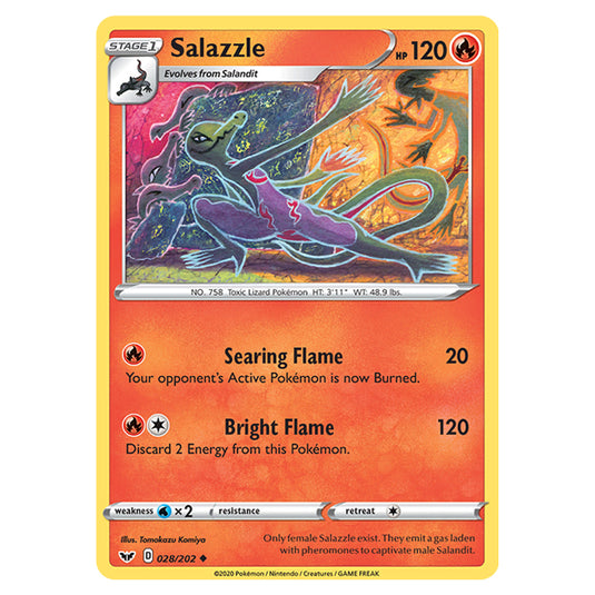 Pokemon - Sword & Shield - Base Set - Salazzle - 028/202