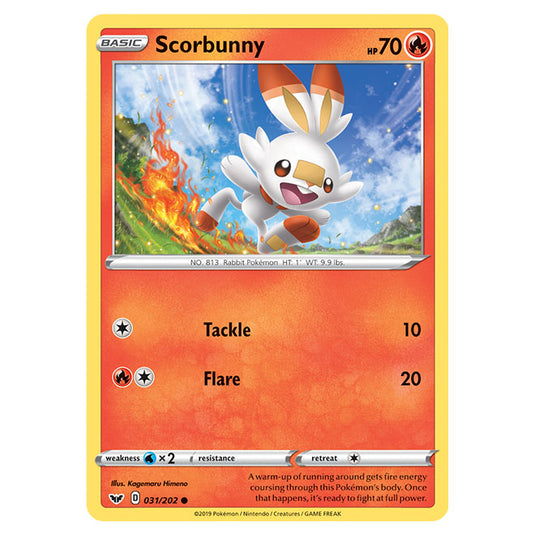 Pokemon - Sword & Shield - Base Set - Scorbunny - 031/202