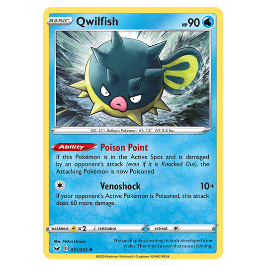 Pokemon - Sword & Shield - Base Set - Qwilfish - 051/202