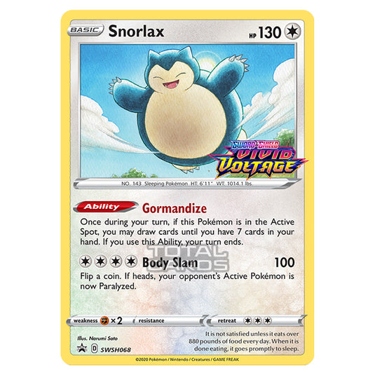 Pokemon - Sword & Shield - SWSH Black Star Promos - Snorlax - SWSH068