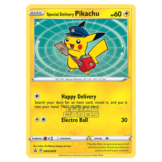 Pokemon - Sword & Shield - SWSH Black Star Promos - Special Delivery Pikachu - SWSH074