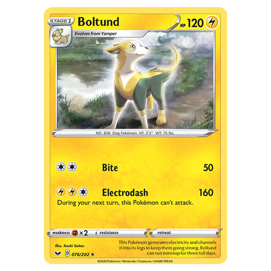 Pokemon - Sword & Shield - Base Set - Boltund - 076/202