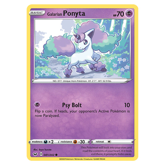 Pokemon - Sword & Shield - Base Set - Galarian Ponyta - 081/202