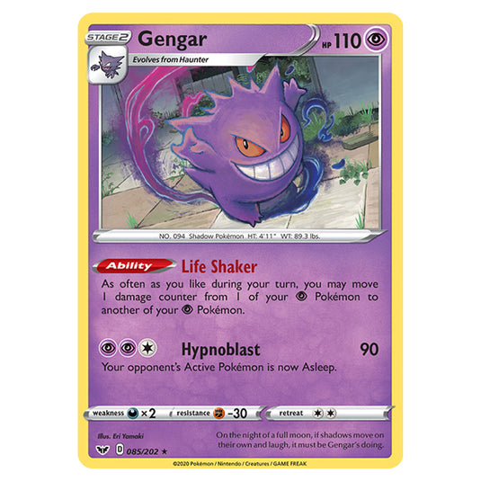 Pokemon - Sword & Shield - Base Set - Gengar - 085/202