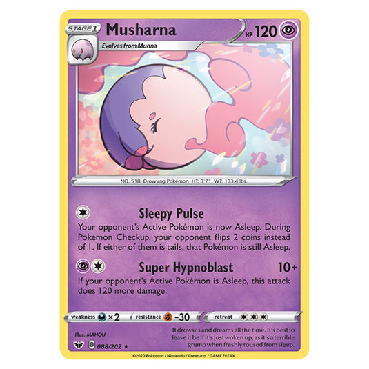 what pokemon set has 202 cards Pokemon - Sword & Shield - Base Set - Musharna