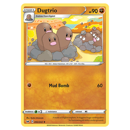 Pokemon - Sword & Shield - Base Set - Dugtrio - 093/202