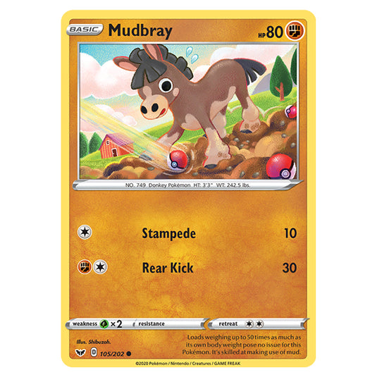 Pokemon - Sword & Shield - Base Set - Mudbray - 105/202