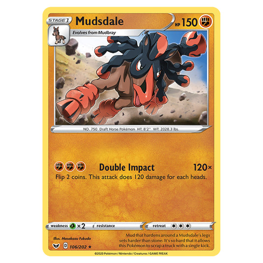 Pokemon - Sword & Shield - Base Set - Mudsdale - 106/202