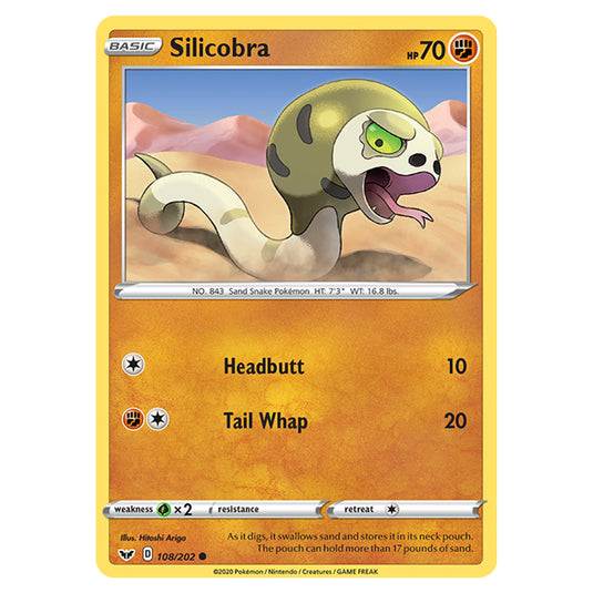 Pokemon - Sword & Shield - Base Set - Silicobra - 108/202