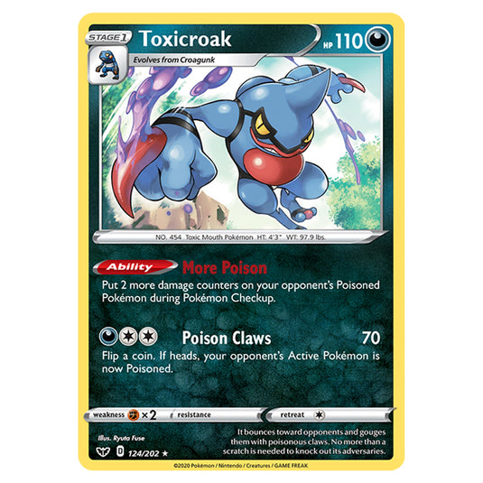 Pokemon - Sword & Shield - Base Set - Toxicroak - 124/202