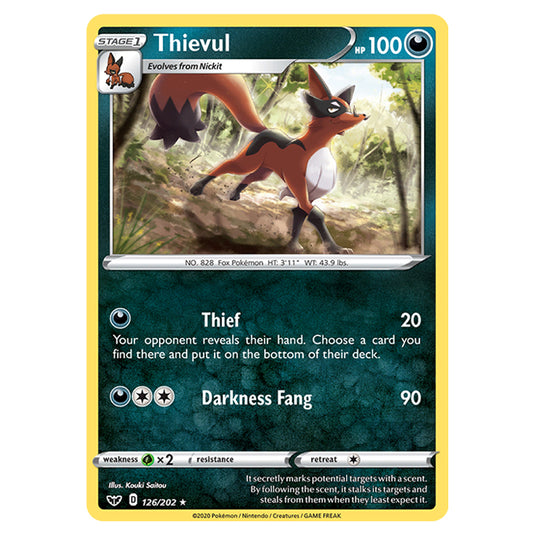 Pokemon - Sword & Shield - Base Set - Thievul - 126/202