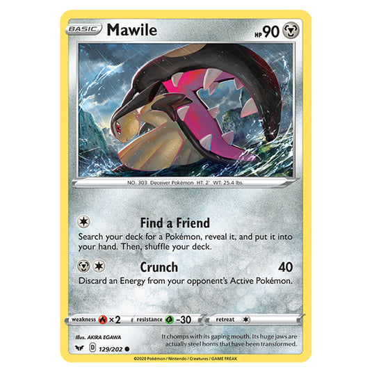 Pokemon - Sword & Shield - Base Set - Mawile - 129/202