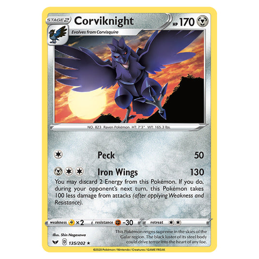 Pokemon - Sword & Shield - Base Set - Corviknight - 135/202