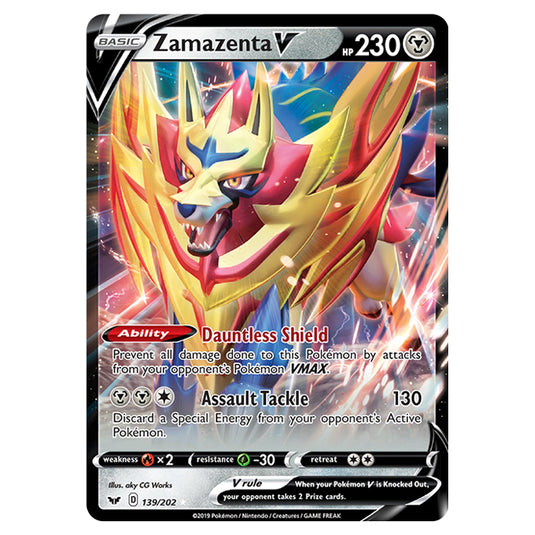 Pokemon - Sword & Shield - Base Set - Zamazenta-V - 139/202