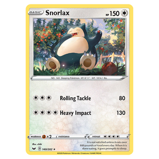 Pokemon - Sword & Shield - Base Set - Snorlax - 140/202