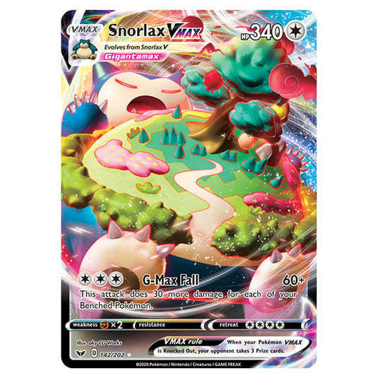 Pokemon - Sword & Shield - Base Set - Snorlax-VMAX - 142/202