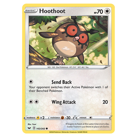 Pokemon - Sword & Shield - Base Set - Hoothoot - 143/202