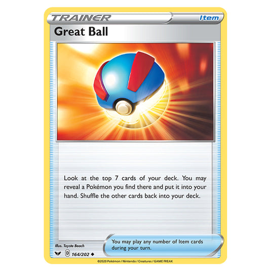 Pokemon - Sword & Shield - Base Set - Great Ball - 164/202