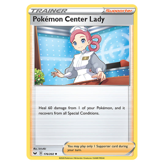 Pokemon - Sword & Shield - Base Set - Pokemon Center Lady - 176/202