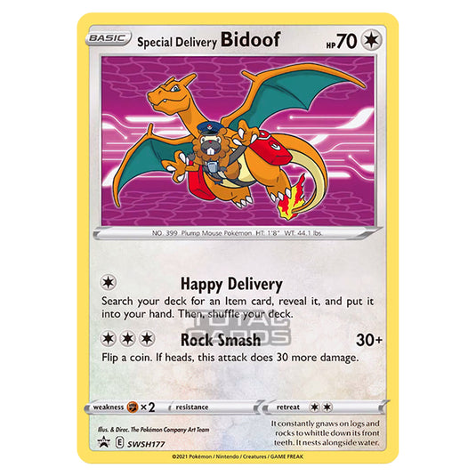 Pokemon - Sword & Shield - SWSH Black Star Promos - Special Delivery Bidoof - SWSH177