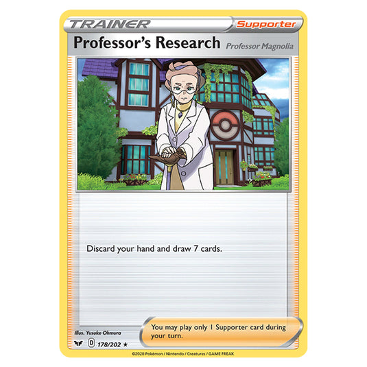 Pokemon - Sword & Shield - Base Set - Professor's Research - 178/202 (Non Holo)