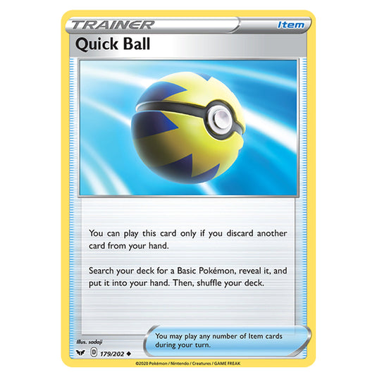 Pokemon - Sword & Shield - Base Set - Quick Ball - 179/202