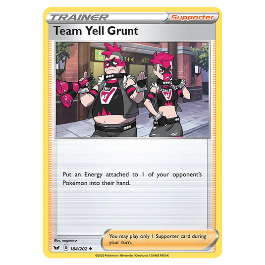 Pokemon - Sword & Shield - Base Set - Team Yell Grunt - 184/202