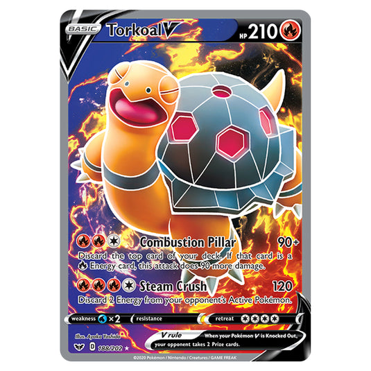 Pokemon - Sword & Shield - Base Set - Torkoal-V - 188/202