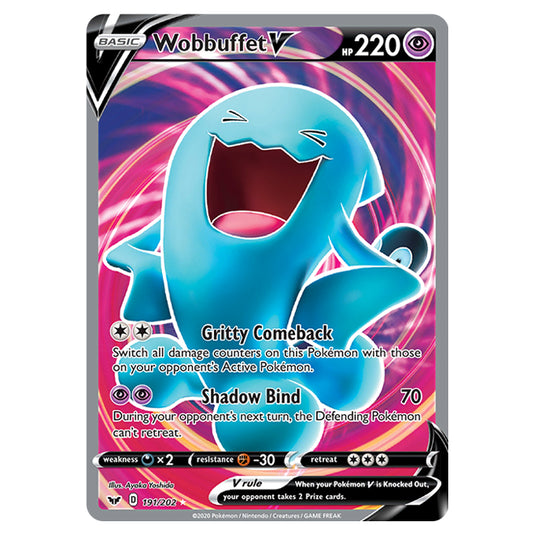 Pokemon - Sword & Shield - Base Set - Wobbuffet-V - 191/202