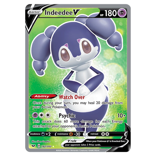 Pokemon - Sword & Shield - Base Set - Indeedee-V - 192/202