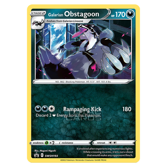 Pokemon - Sword & Shield - SWSH Black Star Promos - Galarian Obstagoon - SWSH193